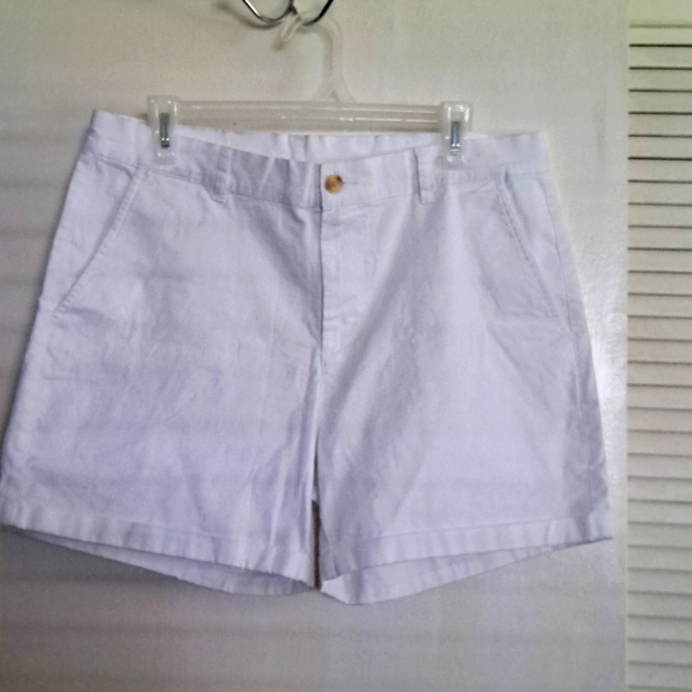 AIMPACT Mens Chino White Shorts Flat Front Stretch Casual Size 32